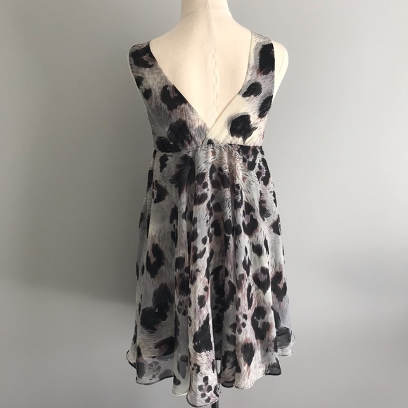 PETER ALEXANDER Sheer Floaty Babydoll Nightie Purple Black Sleeveless V-Neck Bow - Picture 9 of 15